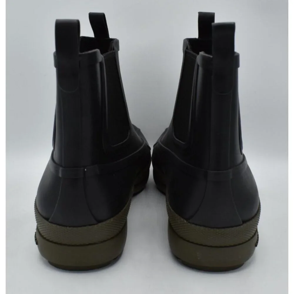 Sperry Mens Size 10 Cold Bay Black Waterproof Chelsea Rain Boots Shoes